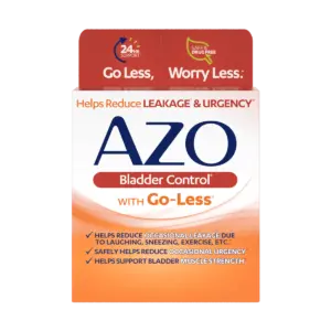 AZO Bladder Control with Go-Less product packaging